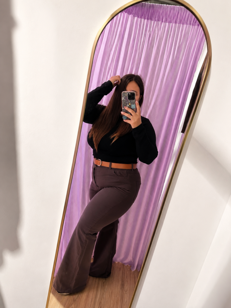 Jean semi Oxford Olivia CHOCOLATE
