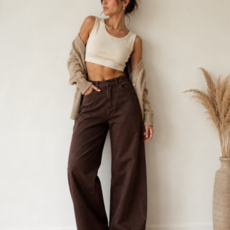 Wide leg chocolate