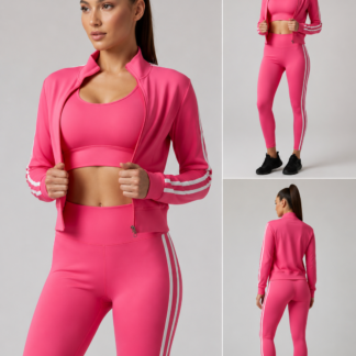 Set deportivo calza campera y top