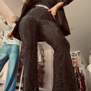 Pantalón calza brillos Oxford (tela elastizada)