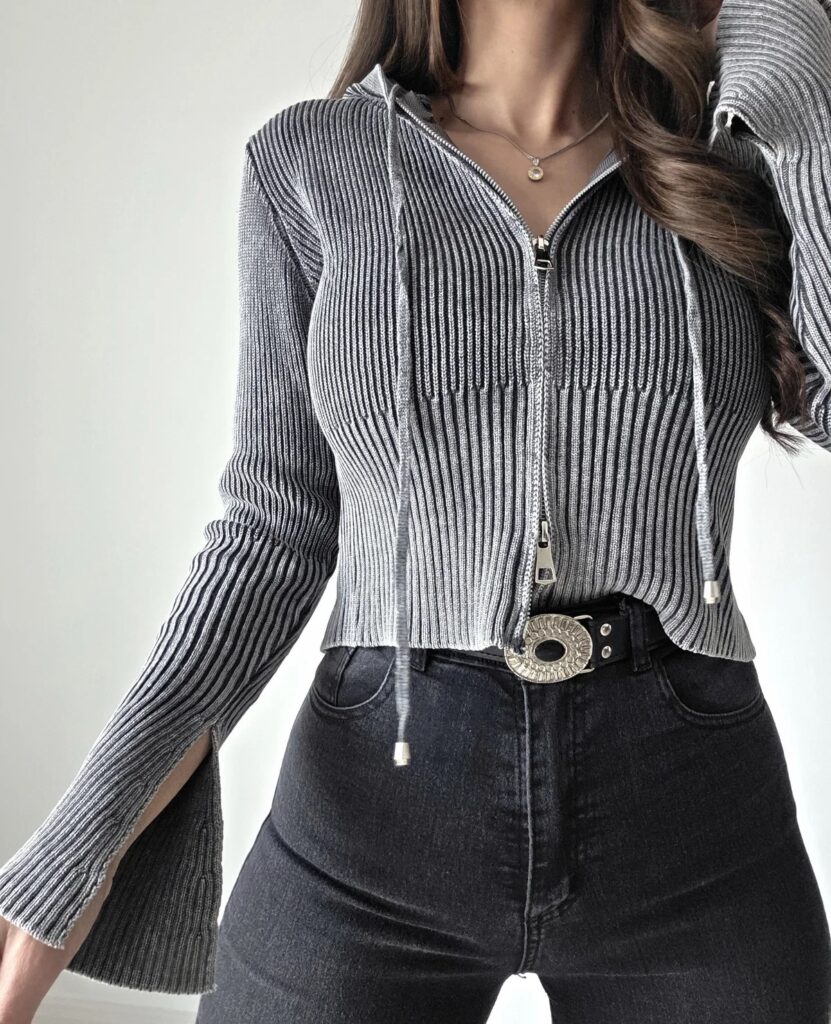 Campera de hilo acid wash