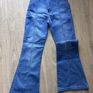 Jean semi Oxford líneas color jean