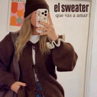 Cardigan saco hilo