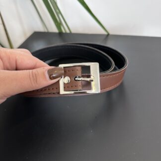 Cinto cinturón hebilla rectangular fino