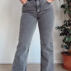 Jean Wide Leg Flecha Gris