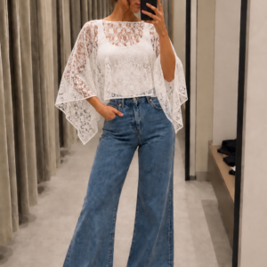 Blusa capa encaje