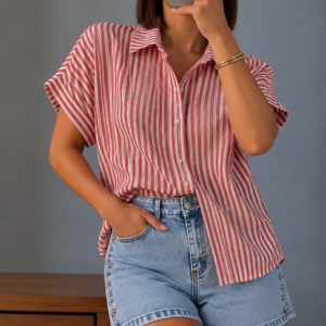 Camisa manga corta a rayas