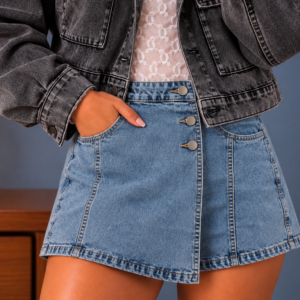 Falda short con licra