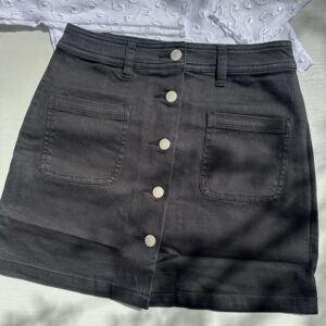 Pollera mini falda denim con licra